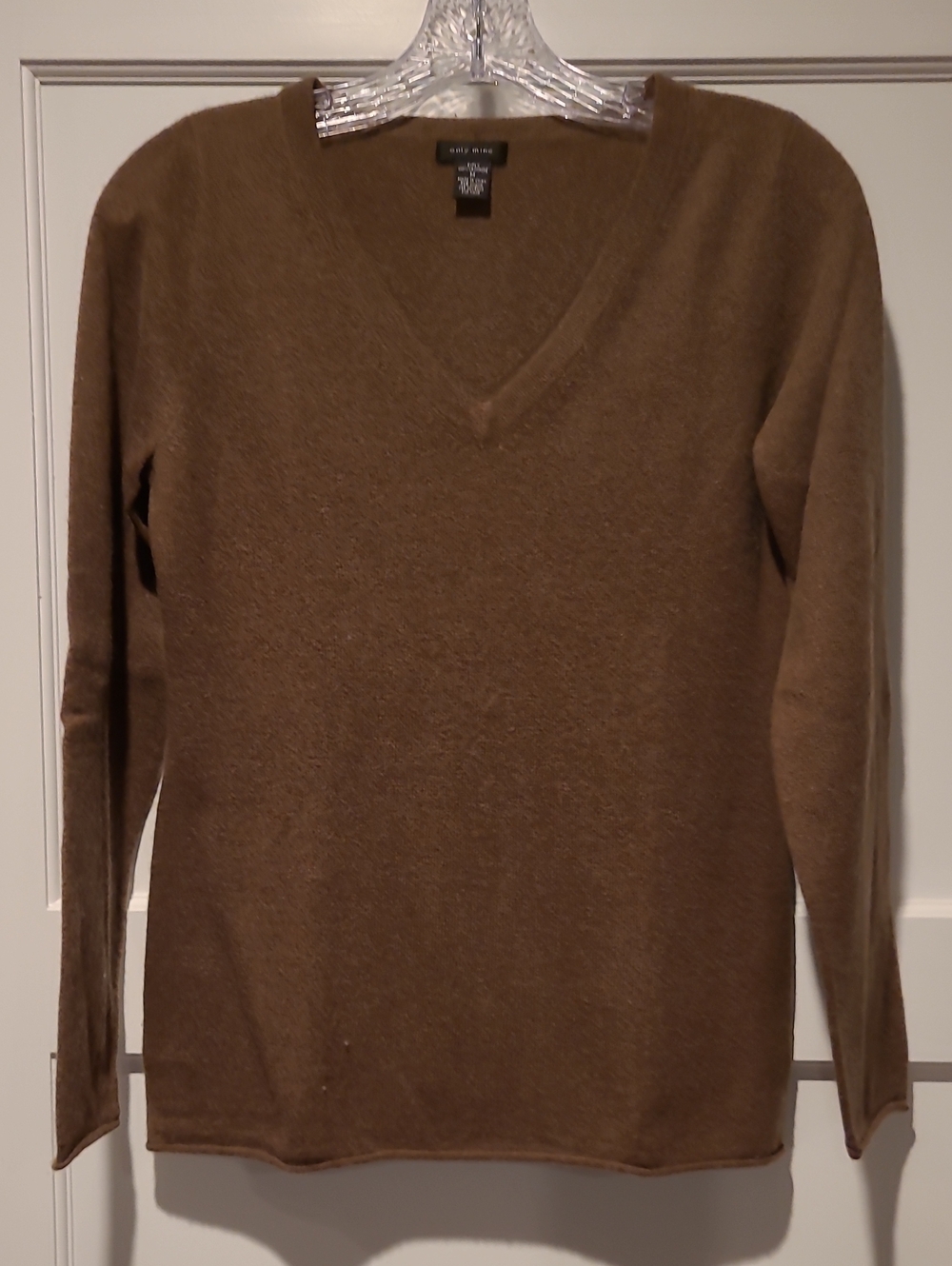 Only Mine Women's V-Neck Sweater in Brown